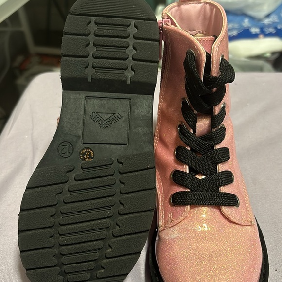 Super cute BRAND NEW, NEVER WORN zipper boots. PINK IN COLOR. - Picture 3 of 4